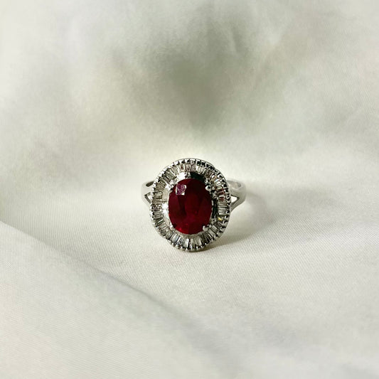 Ruby Baguette Diamond Ring RG052