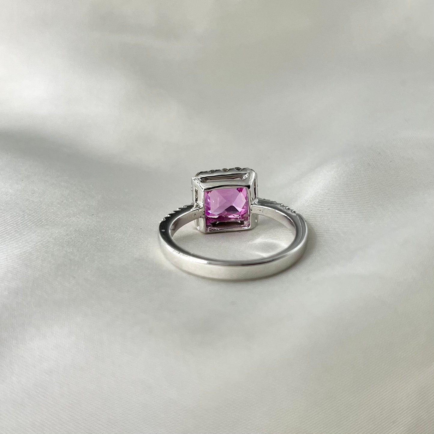 Pink Topaz Diamond Ring RG033