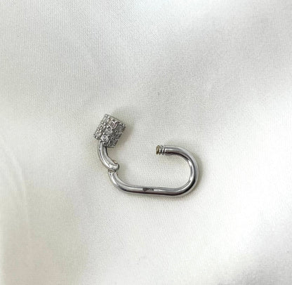 Carabiner Pendant White Gold PD017