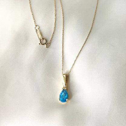 Blue Topaz Diamond Necklace NL059