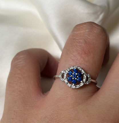 Blue Sapphire Diamond Ring RG037