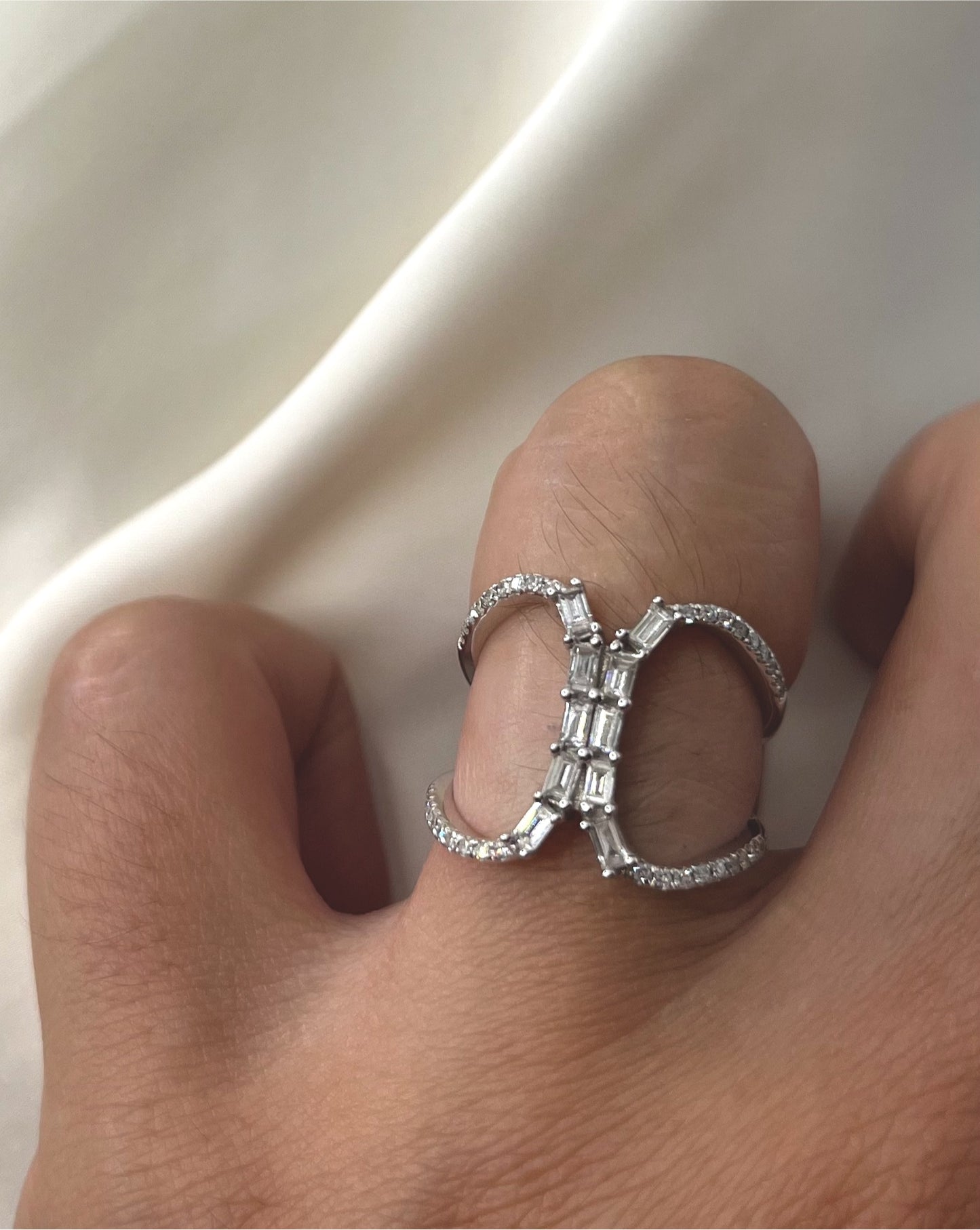 HK Pave Baguette Ring RG046