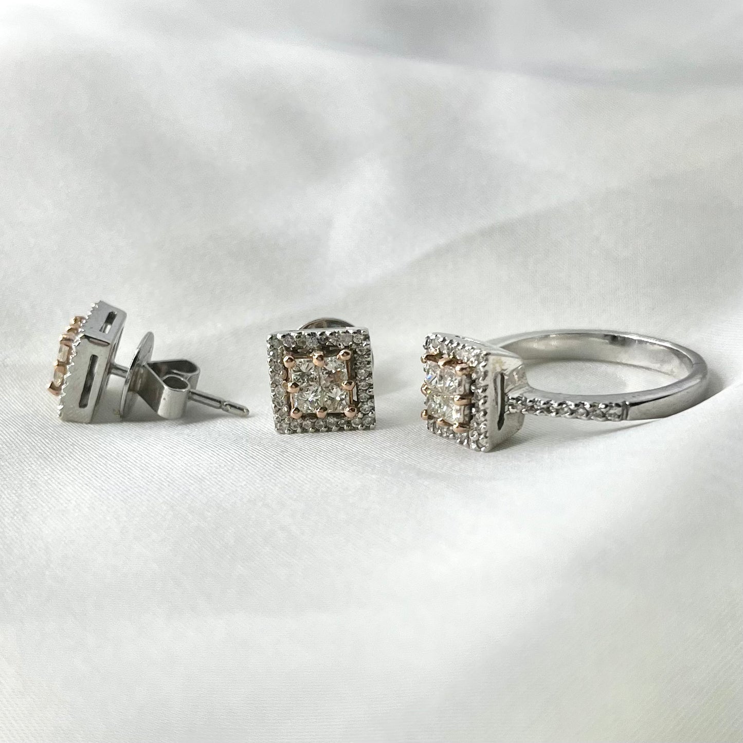 Princess Cut Square Set ST023