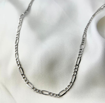 White Gold Chain Necklace Men MN003