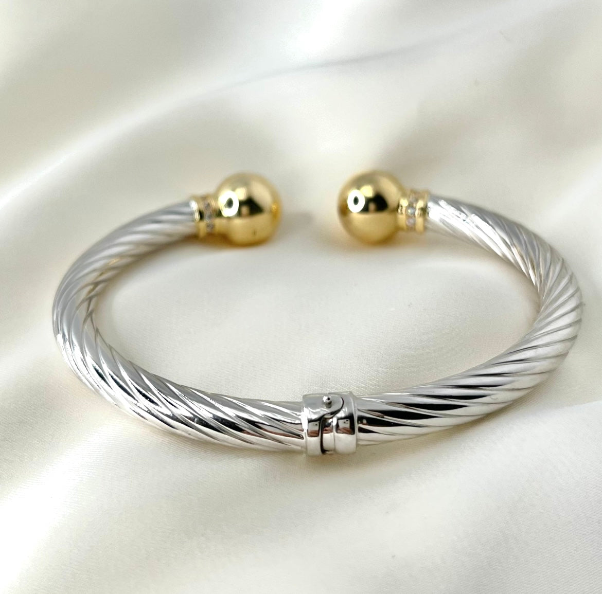 Spiral Bangle Two-tone BR016