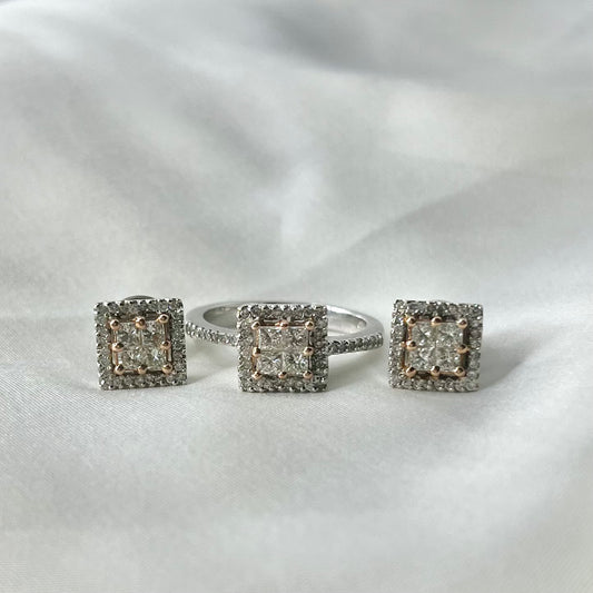 Princess Cut Square Set ST023