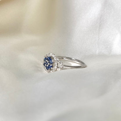 Blue Sapphire Diamond Ring RG037