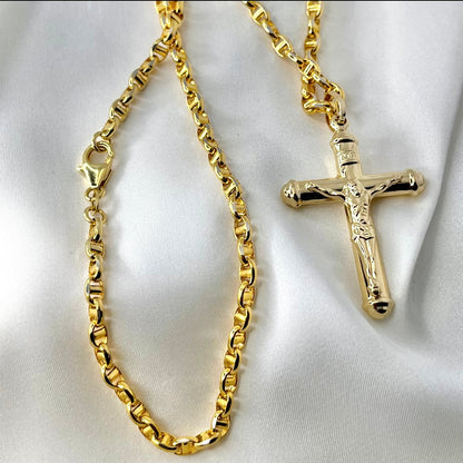 Chain Necklace with Cross Pendant Men MN002