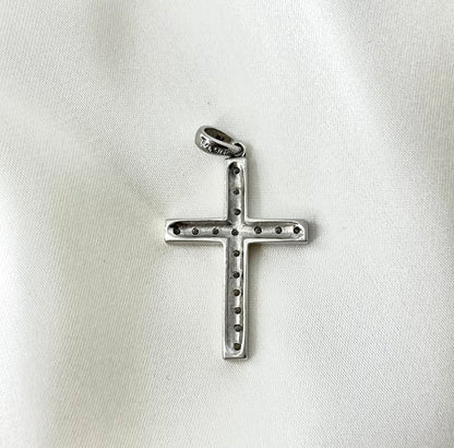 Platinum Cross Diamond Pendant PD012