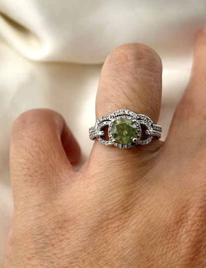 Fancy Green Diamond Ring RG049