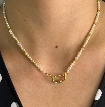 Carabiner Mikimoto Pearl Choker NL069