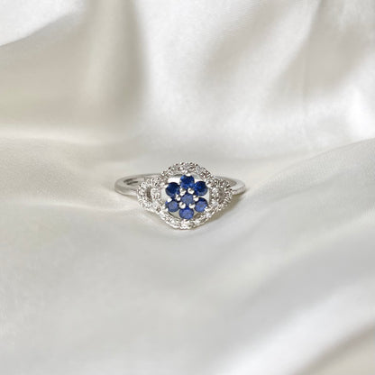 Blue Sapphire Diamond Ring RG037